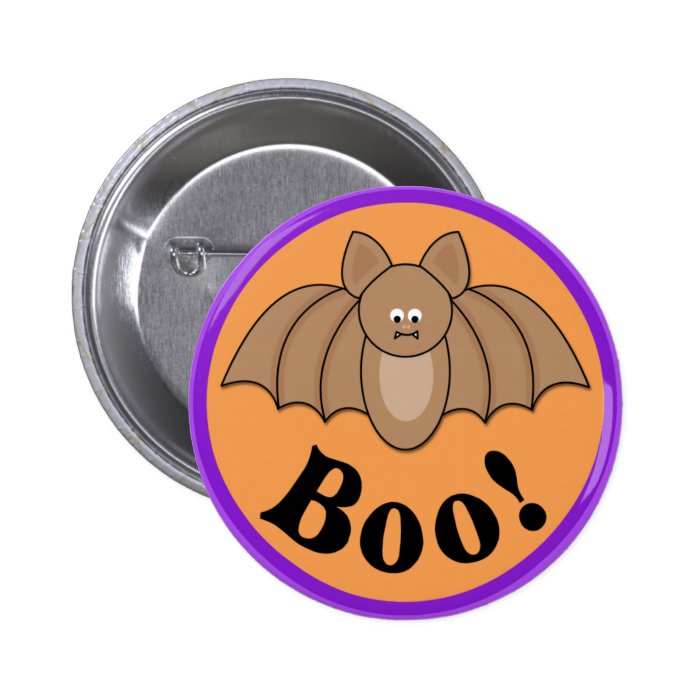 Cartoon Bat Boo Halloween Pin