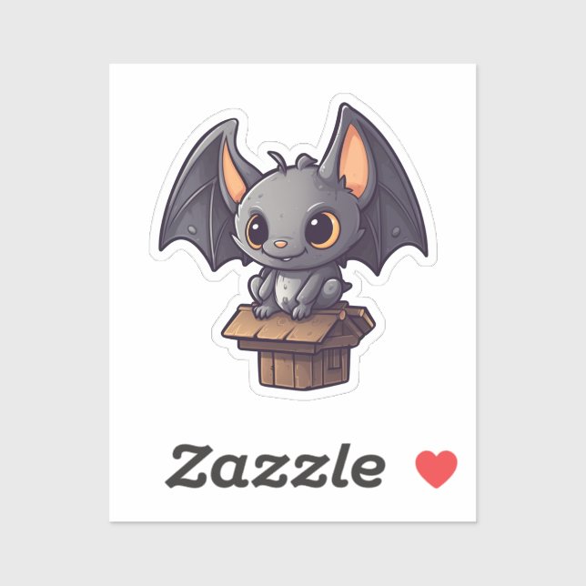 Cartoon bat illustration sticker (Sheet)