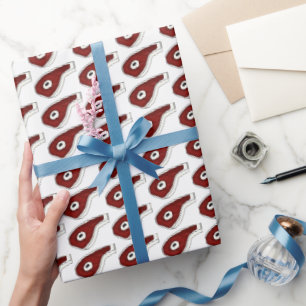 Cartoon BBQ Steak wrapping paper