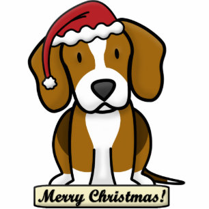 Cartoon Beagle Christmas Ornament