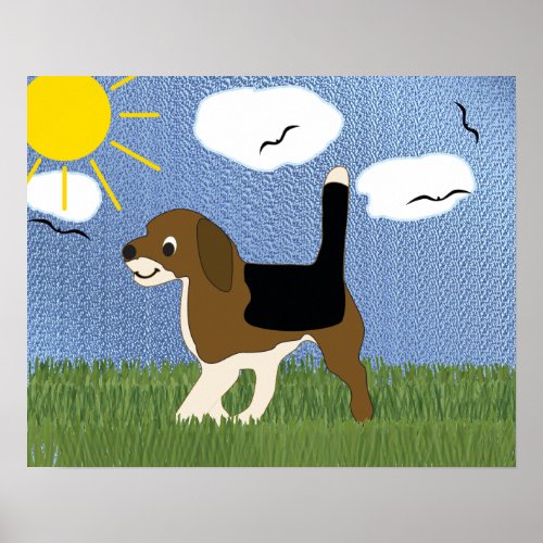 Cartoon Beagle Poster