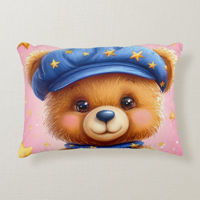 Cartoon bear accent pillow (Front)