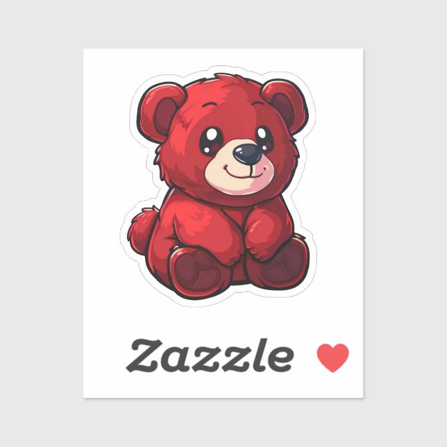 Cartoon bear illustration sticker (Sheet)