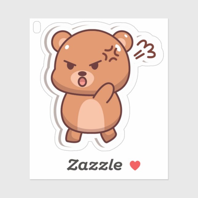 Cartoon bear sticker (Sheet)