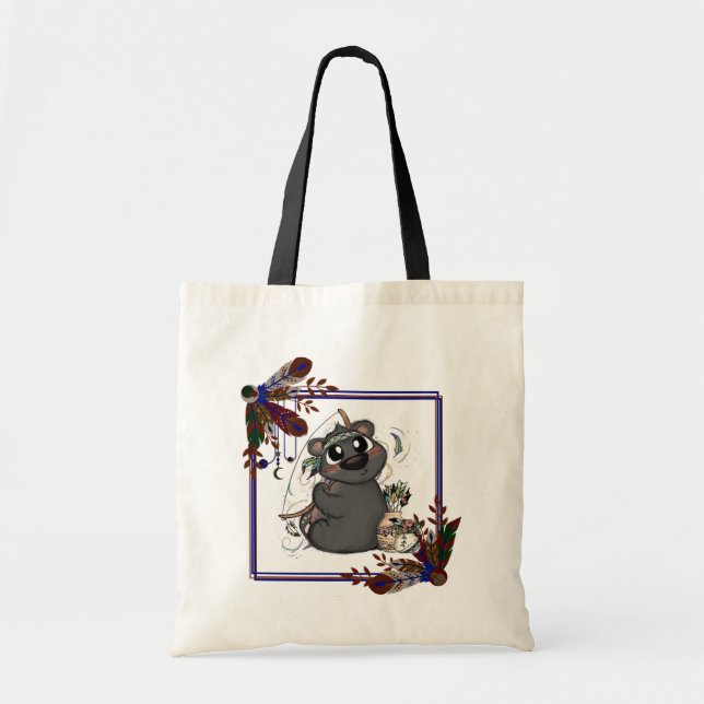 Cartoon Bear Tote Bag (Front)