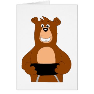 Cartoon Bear With BBQ Grill