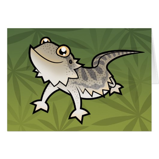 Cartoon Bearded Dragon / Rankin Dragon Cards (Front Horizontal)