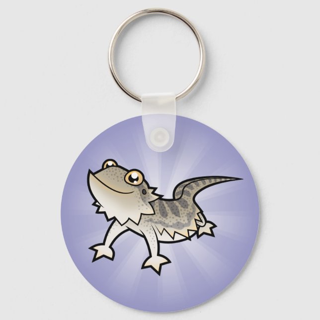 Cartoon Bearded Dragon / Rankin Dragon Keychain (Front)