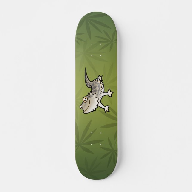 Cartoon Bearded Dragon / Rankin Dragon Skateboard Deck (Front)