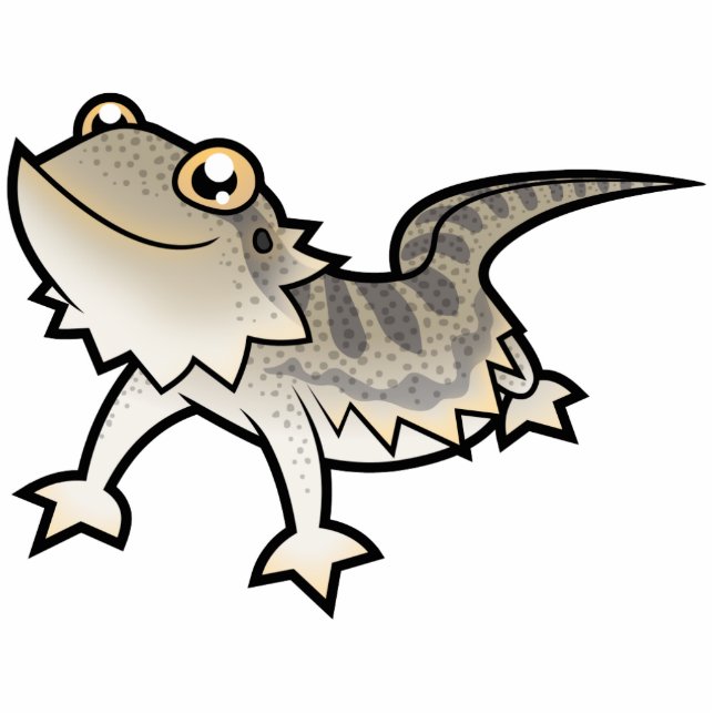 Cartoon Bearded Dragon / Rankin Dragon Statuette (Front)