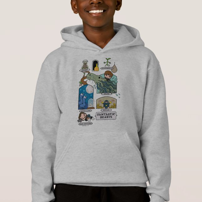 Cartoon Beasts In Habitats Hoodie (Front)
