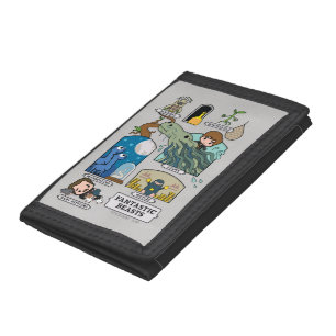 Cartoon Beasts In Habitats Tri-fold Wallet
