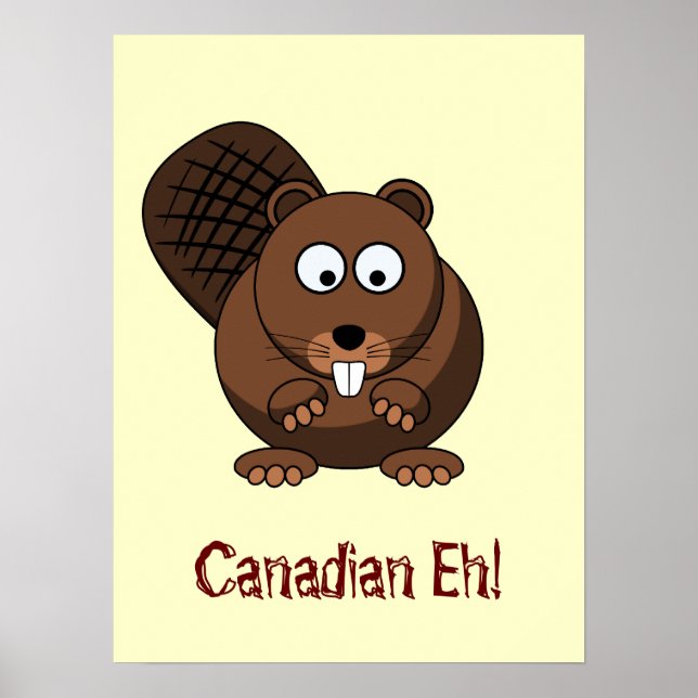 Cartoon Beaver Poster (Front)