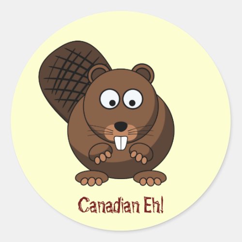 Cartoon Beaver Sticker