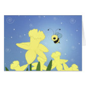 Cartoon Bee And Daffodils (Front Horizontal)