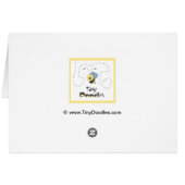 Cartoon Bee And Daffodils Cards (Back Horizontal)