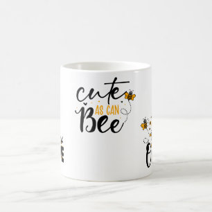 Cartoon Bee, Honey Jar, And Text Coffee Mug