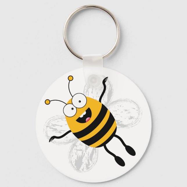 Cartoon Bee Keychain (Front)