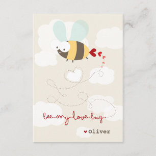 Cartoon Bee Love Classroom Valentine Photo Card