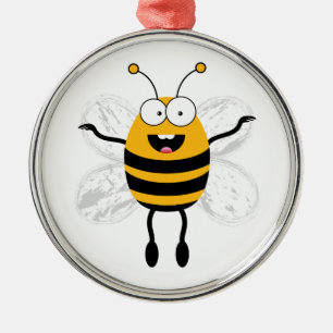Cartoon Bee Metal Ornament