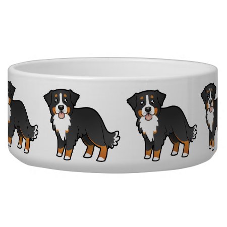 Cartoon Bernese Mountain Dog Bowl