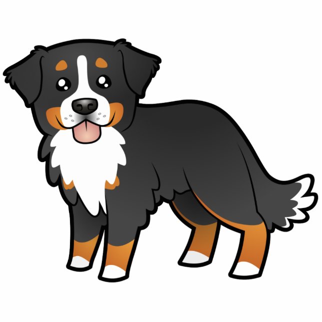 Cartoon Bernese Mountain Dog Cutout (Front)