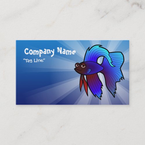 Cartoon Betta Fish  Siamese Fighting Fish Business Card