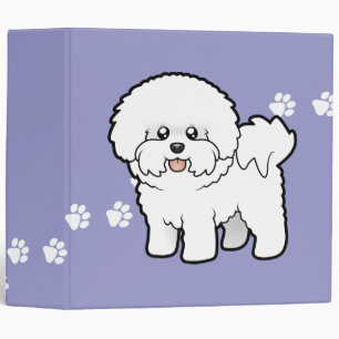 Cartoon Bichon Frise Binder