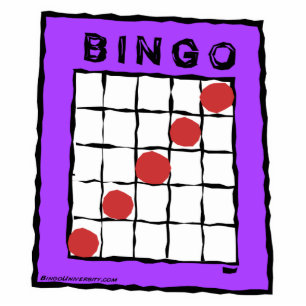 Cartoon Bingo Card Photo Sculpture