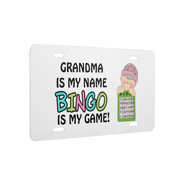 "Gigi Is The Name Spoiling Is My Game" License Plate Frame - Heavy Duty Metal Car Accessory
