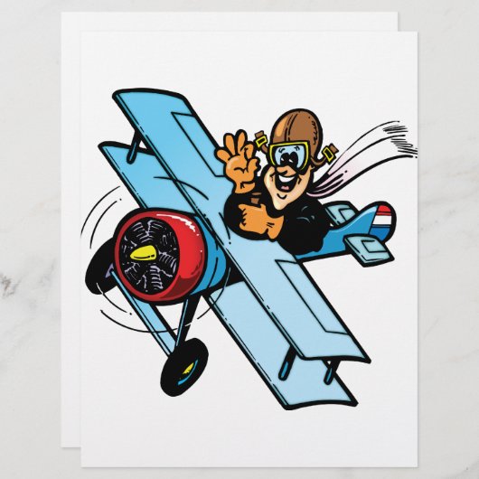 Cartoon Biplane (Front/Back)
