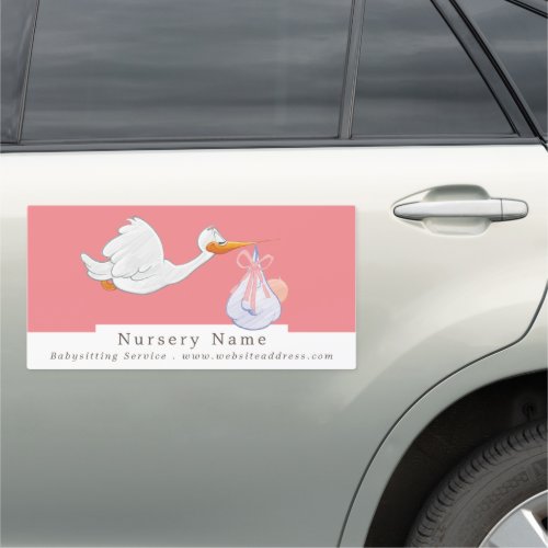 Cartoon Bird  Baby Babysitter Daycare Nursery Car Magnet