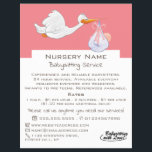 Cartoon Bird & Baby, Babysitter, Daycare, Nursery Flyer<br><div class="desc">Cartoon Bird & Baby,  Babysitter,  Daycare,  Nursery Advertising Flyer by The Business Card Store.</div>