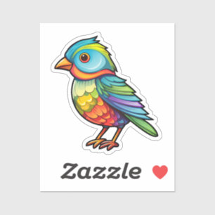 Cartoon bird illustration sticker