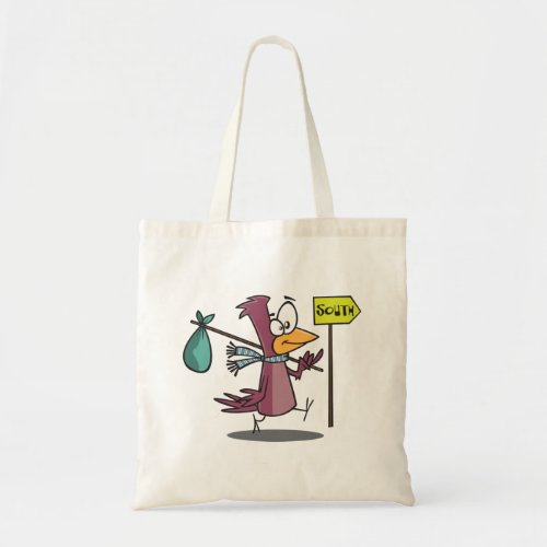 Cartoon Bird Travelling South Tote Bag