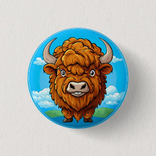 🦬 Cartoon Bison Pin For Wildlife Fans Fun Gift 🎯