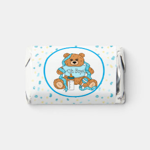 Cartoon blue and yellow Teddy Bear Baby Shower Hershey's Miniatures