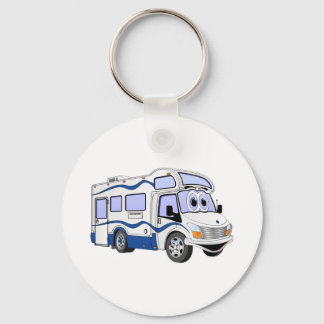 Cartoon Blue Camper Keychain