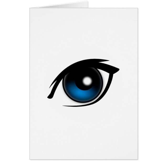 Cartoon blue eye cards