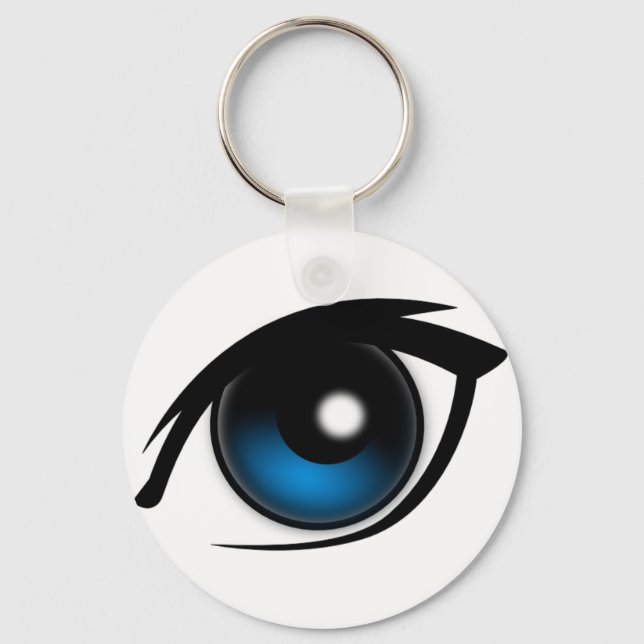 Cartoon blue eye keychain (Front)