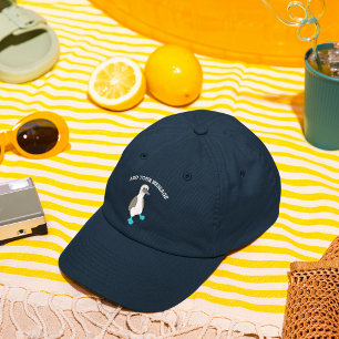 Cartoon Blue-Footed Booby Bird Graphic Hat