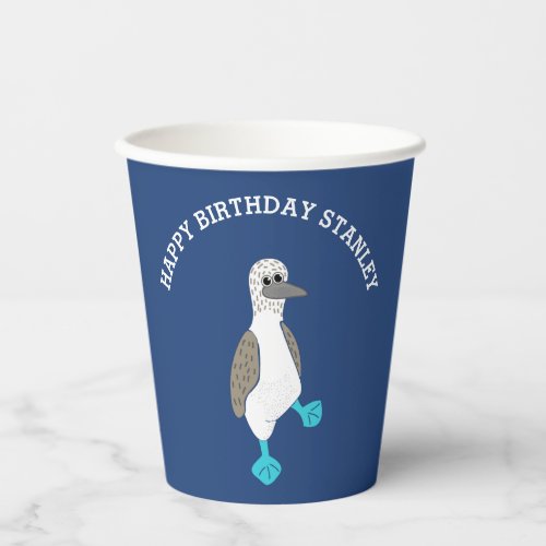 Cartoon Blue_Footed Booby Bird Party Paper Cups