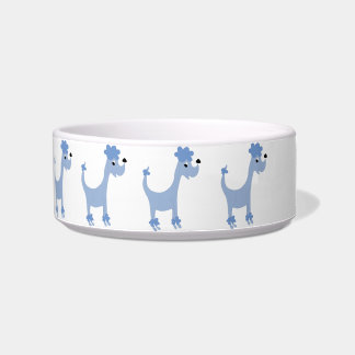 Cartoon blue poodle Posh Paws Dog Bowl