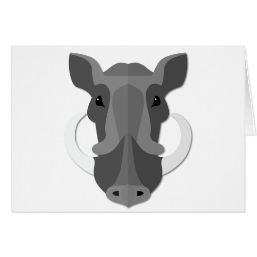 Cartoon Boar Head Cards (Front Horizontal)
