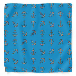 Cartoon Boat Anchor Set Bandana
