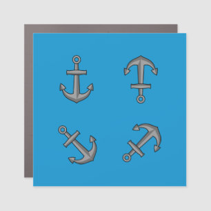 Cartoon Boat Anchor Set Car Magnet