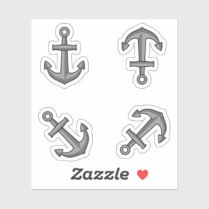 Cartoon Boat Anchor Set Sticker