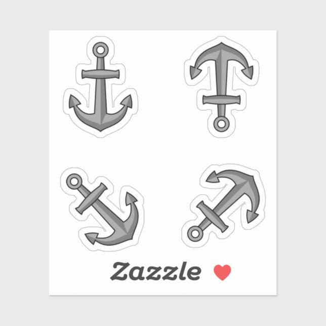 Cartoon Boat Anchor Set Sticker (Sheet)