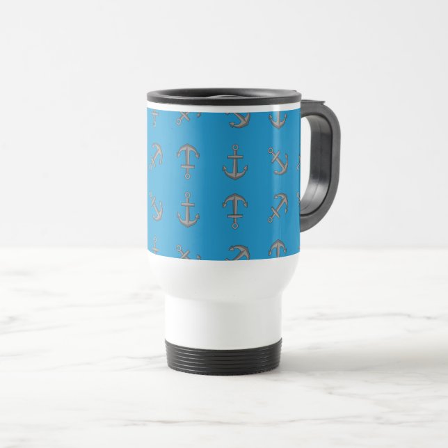Cartoon Boat Anchor Set Travel Mug (Front Right)