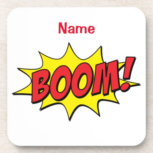 Cartoon Boom Thunder_Cove Beverage Coaster